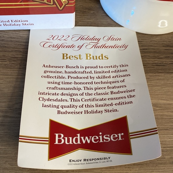 Limited Edition Budweiser Holiday Stein 2022 - Picture 3 of 8